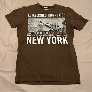 Brown Abercrombie New York t-shirt